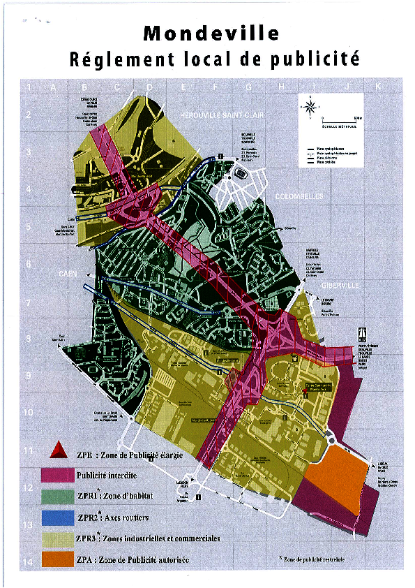 Plan de la réglementation locale de publicité