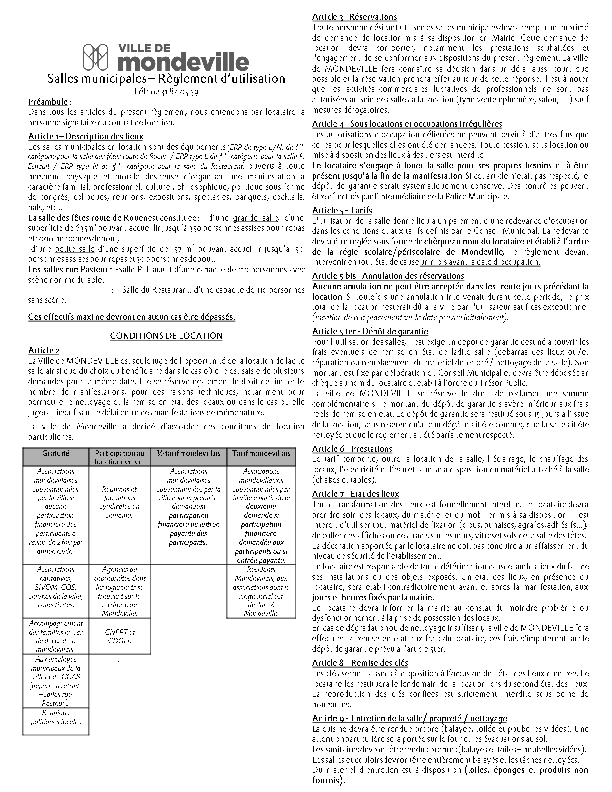 Règlement salles municipales mondeville