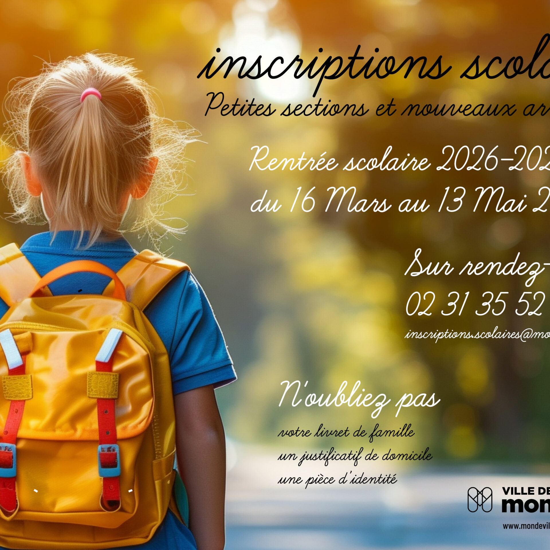 Inscriptions scolaires en maternelle