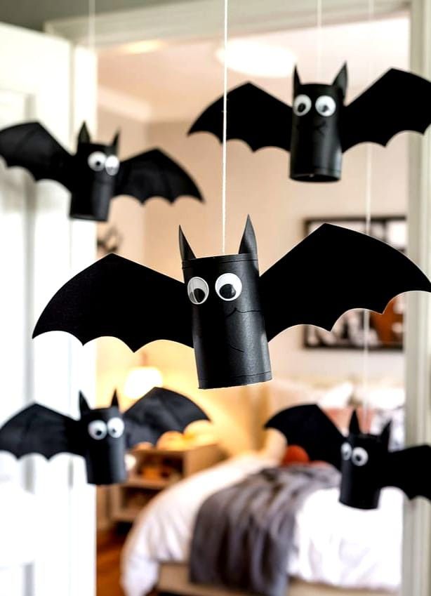 Décoration d’Halloween – Suspension chauve-souris et araignées