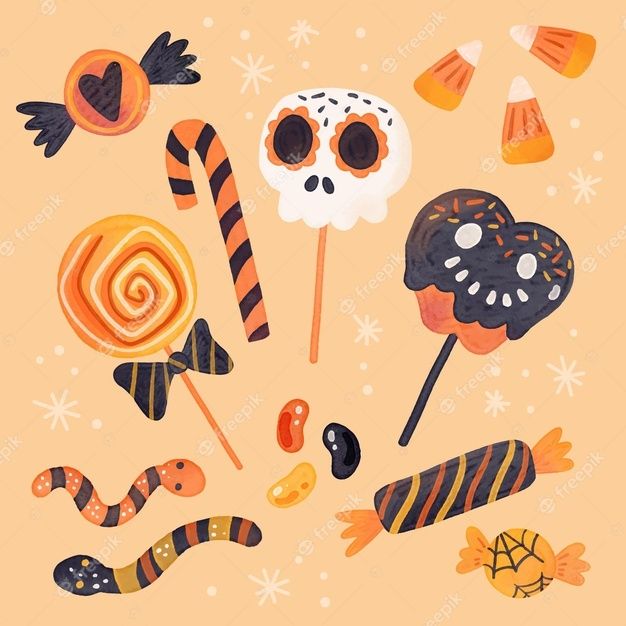Arbres en bonbons d’Halloween